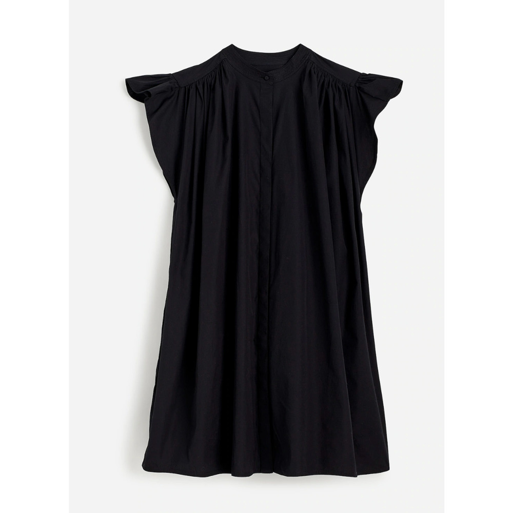 Madewell Flutter Sleeve Button Front Mini Dress P… - image 6
